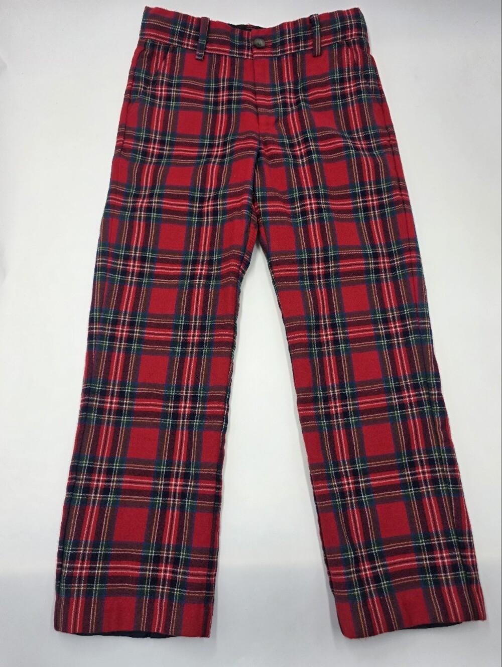 Janie and Jack boys' holiday plaid wool pants size 7